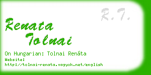 renata tolnai business card