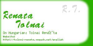 renata tolnai business card